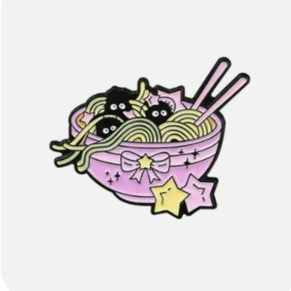 🍜👀 Spirited Away Soot Sprites in Noodles Pin 🥢 - Picture 1 of 5